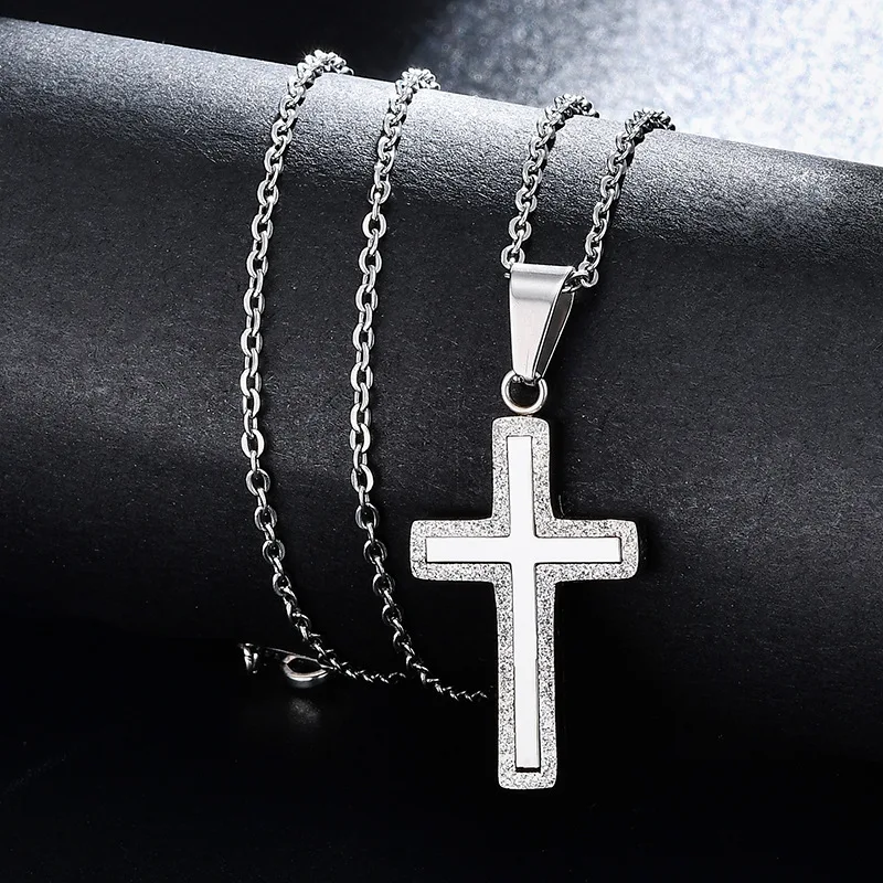 Новое женское золотое ожерелье из нержавеющей стали в виде распятия Молитвенное