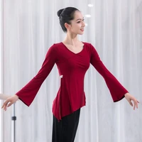 adult modal split oriental latin belly dance top long sleeve shirt costume for sale women dancing clothes dancer wear clothing