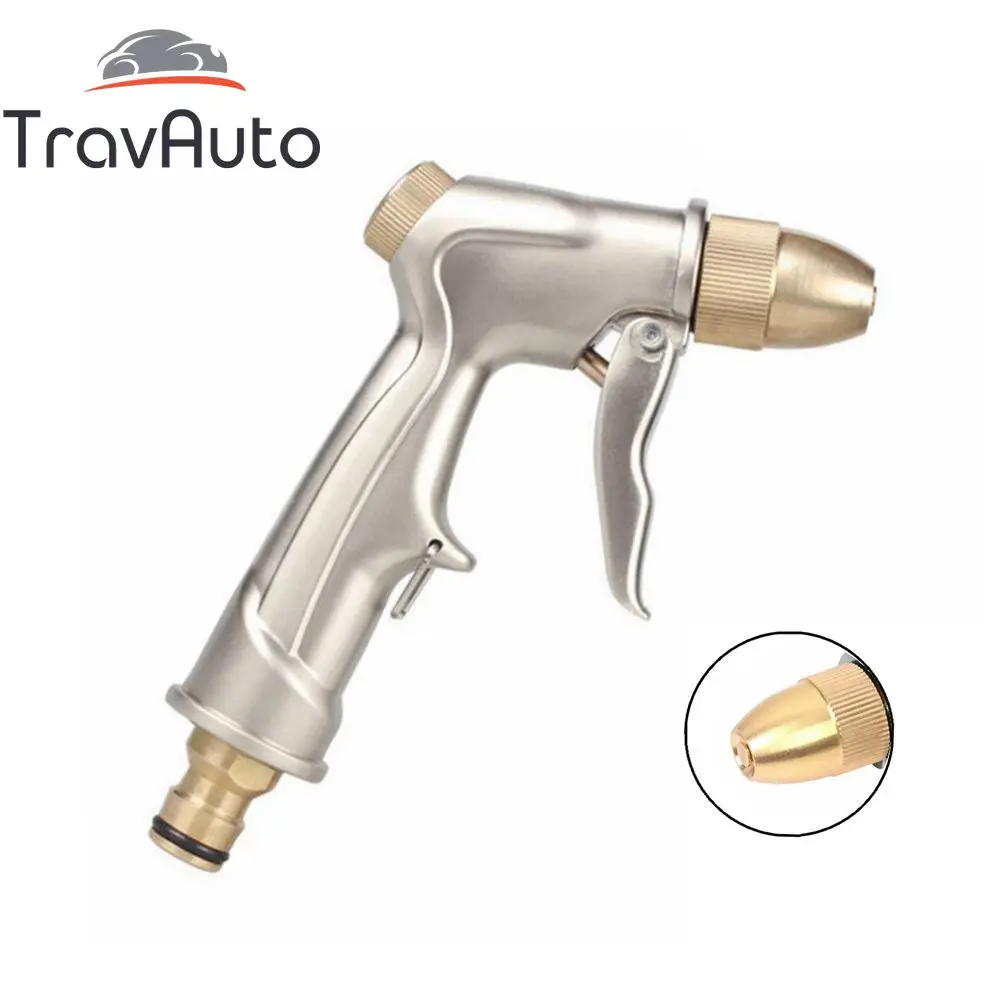

High Pressure Car Wash Water Gun Head Portable Water Spray Gun Brass Nozzle Garden Hose Pipe Lawn Car Wash Pop Cleaning Tool