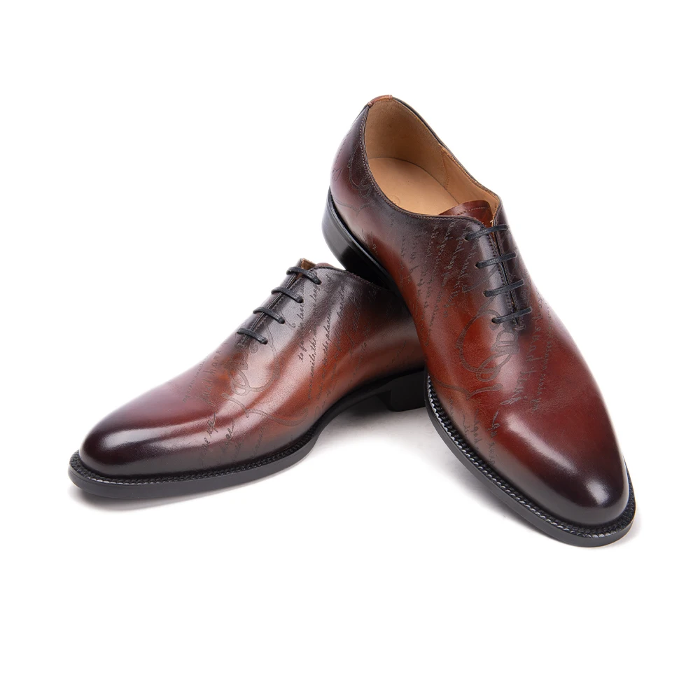 Leather Shoes Men Oxford Genuine Shoe Vintage Retro Wedding Office Fashion Formal Party Brand Luxury Mens Casual | Обувь