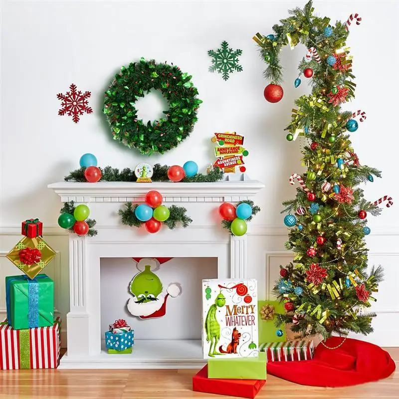 15.75in модный Рождественский венок искусственные декоративные двери висячие венки