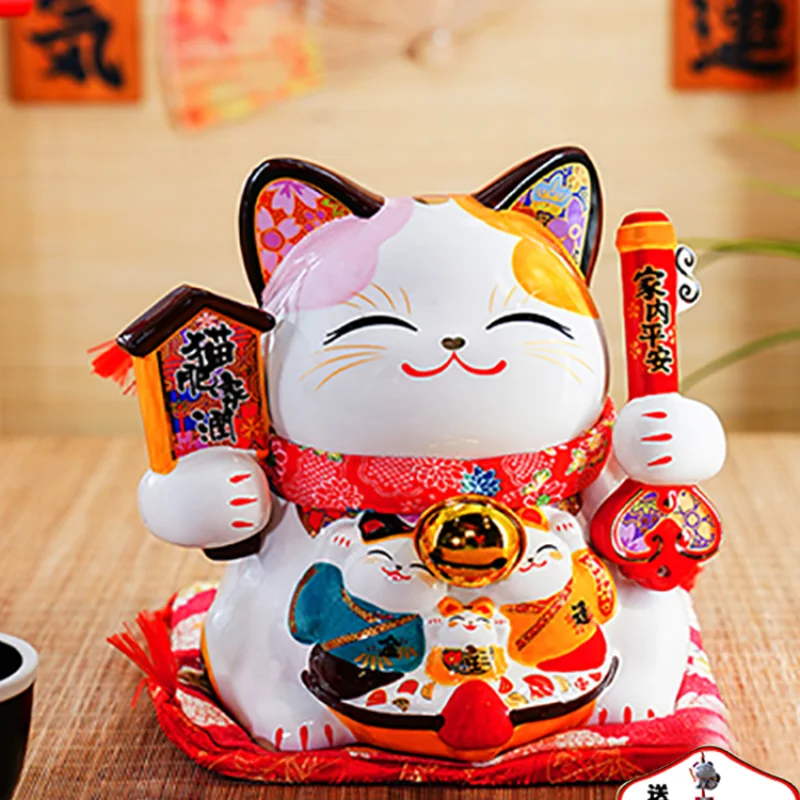 

Керамическая кошка-талисман для гостиной, домашний декор, креативные приветствия и хранение, талисманы-встряхивающая рука, домашний декор