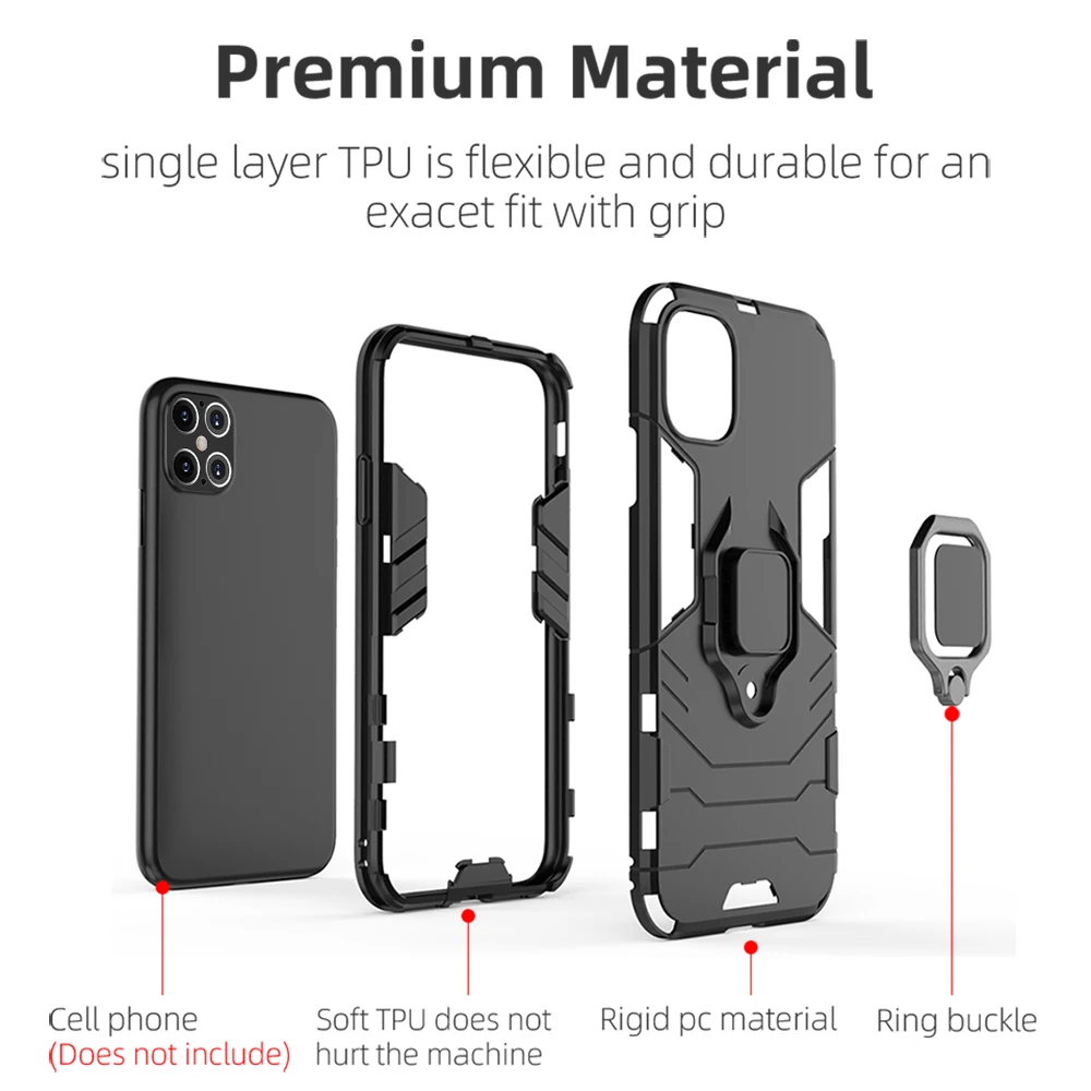 

Ring Holder Case For iPhone 12 Case Mini 11 Pro Max XR XS X Cover Protective Coque For iPhone 12 Pro 6 6S 7 8 Plus SE 2020 Funda