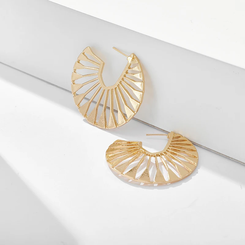 Женские серьги кольца Tocona винтажные в виде Золотой спирали Необычные