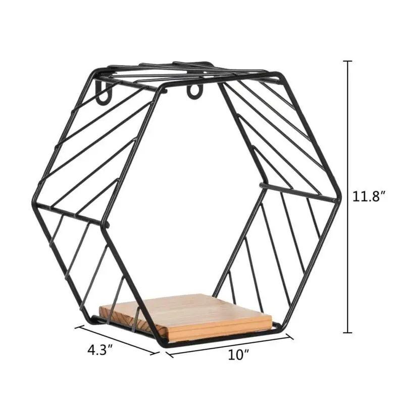 

Wall Mounted Metal Wire Storage Basket Shelves Rack for Home Office Kitchen
