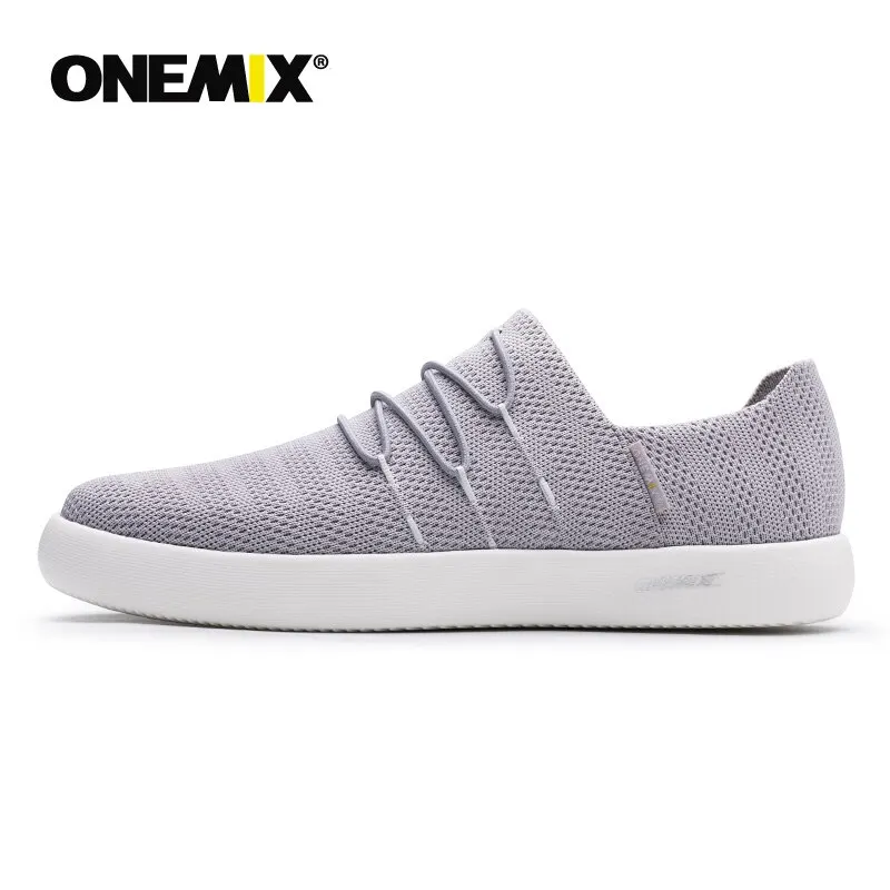 

ONEMIX Men Slip-on Boat Shoes Deodorant Insole Moisture Absorption Light Lazy Shoes Women Sneakers For Outdoor Walking Footwear