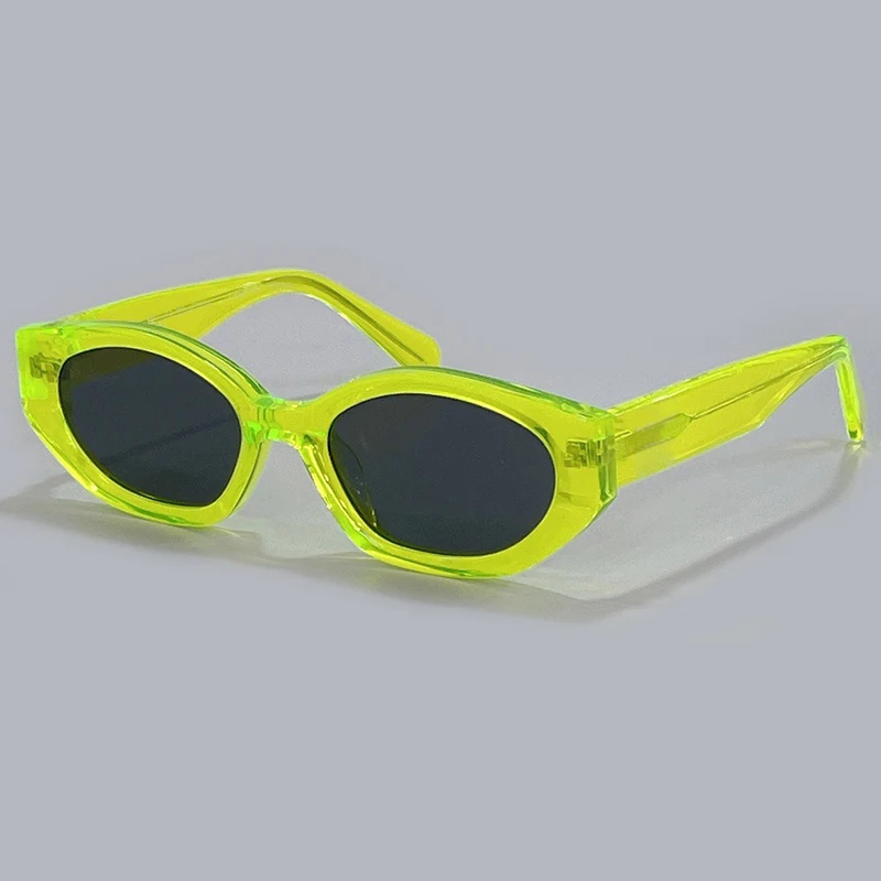 

Retro Sunglasses Women Men 2021 Acetate Frame Brand Design Mirror Fashion Oval Sunglasses Female UV400