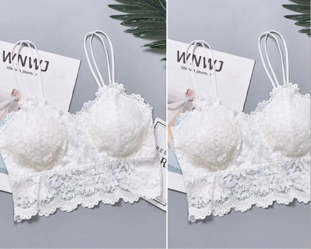 SUKVDOM нижнее белье 2 шт. бюстгальтеры для женщин пуш-ап беспроводной кружевной топ