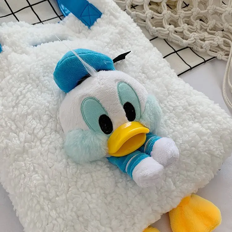 Новинка Зима 2021 сумка на одно плечо для девочек плюшевая Милая мультяшная через с