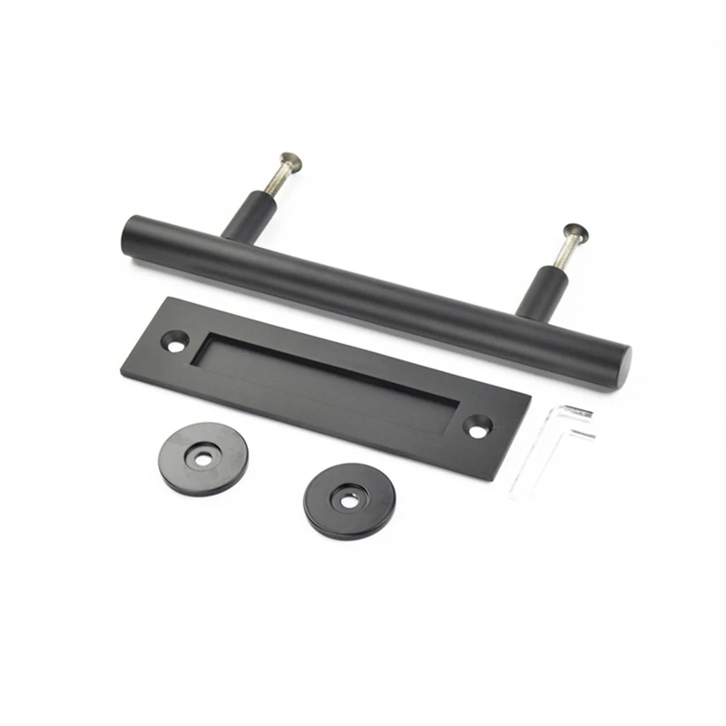 Раздвижная дверная ручка сарая сверхмощная премиум с флеш аппаратной задней