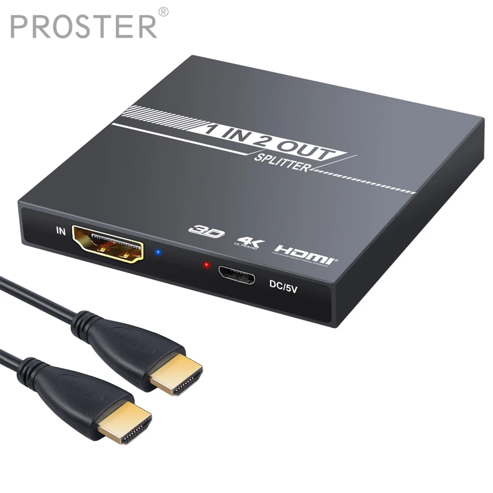 Ultra HD 4K x 2K HDMI совместимый сплиттер усилитель 1 в 2 выхода распределитель сигналов с
