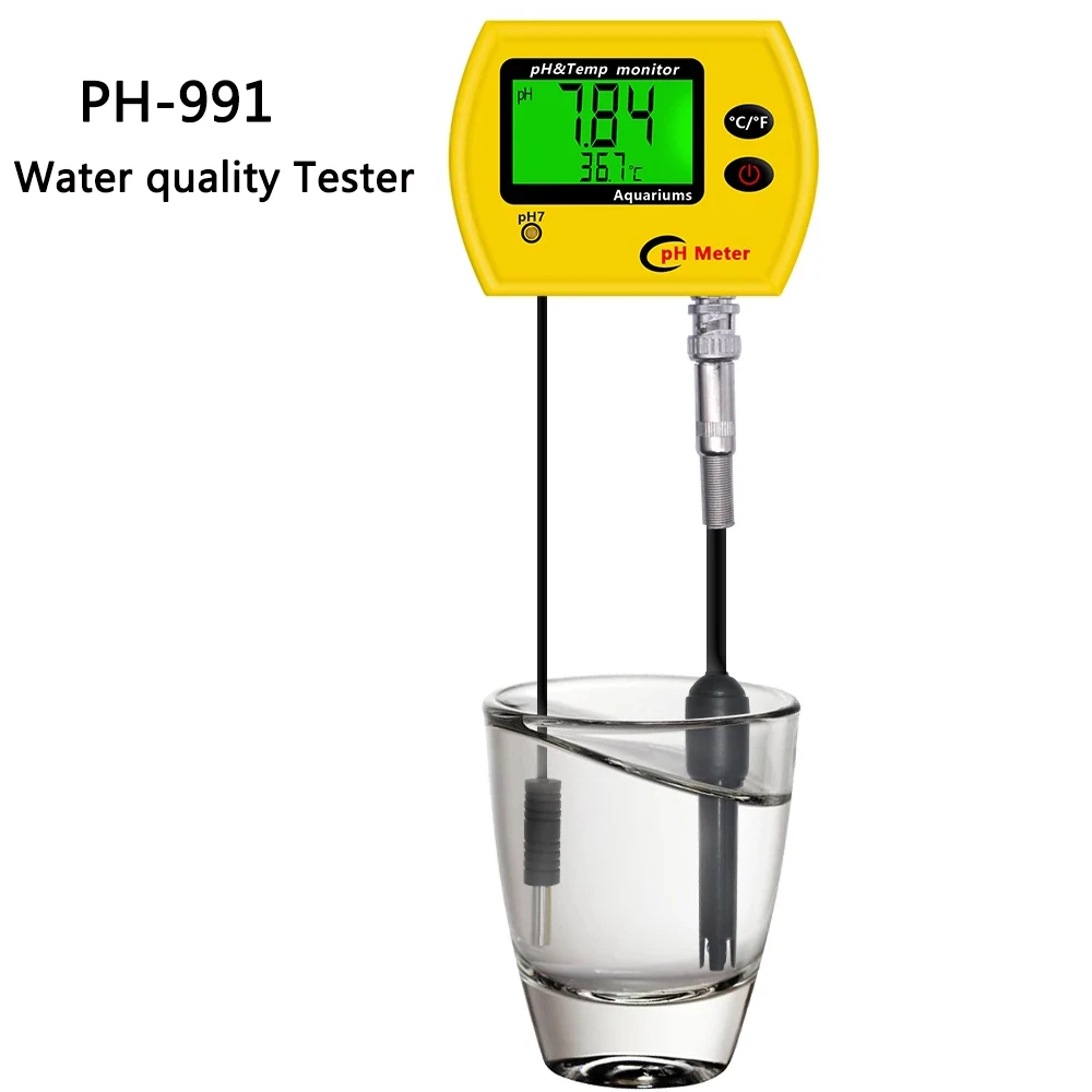 

PH-991 Digital PH Meter Online 2 in 1 Temp PH Tester WIth Backlight Acidimeter Water Quality Indicator For Aquarium Laboratory