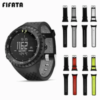 fifata silicone straptpu cover 2in1 for suunto core case bracelet smart watch accessories for suunto core watchband wrist strap