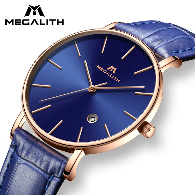 MEGALITH спортивные Водонепроницаемые наручные часы Мужские Топ люксовый бренд