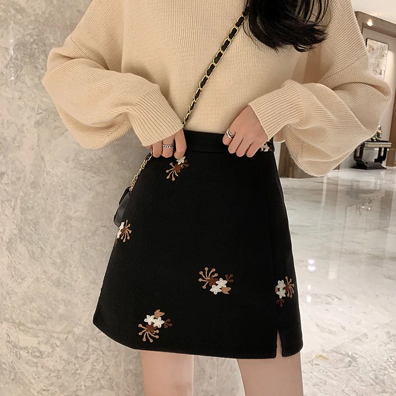 Сексуальная миди юбка трапециевидной формы женская мода эластичная высокая