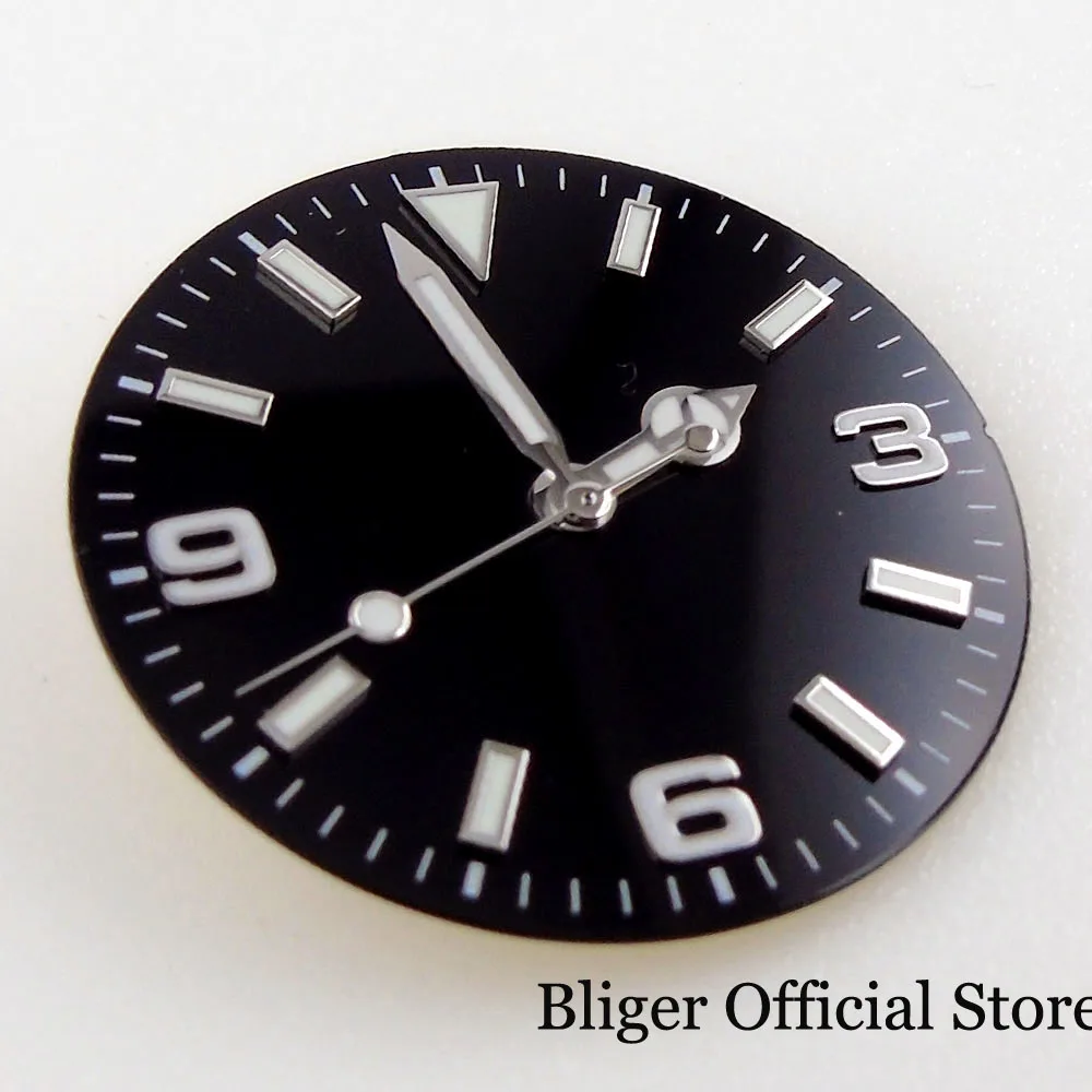 

Black Nologo 29mm Automatic Men Watch Dial fit NH35A miyota 8215 821A mingzhu 2813 Luminous Hand Set