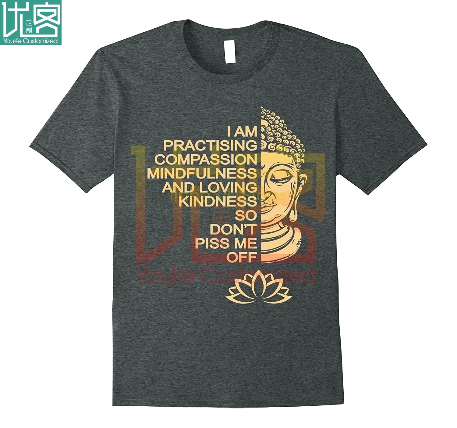Медитация Будда Футболка идея подарка для мужчин и женщин | Мужская одежда