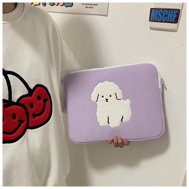 

13 13.3 inch Mac Tablet Case Korean Ins Dog 9.7 11inch IPad Air Sleeve Liner Bag Laptop Storage Pouch for iPad Air 10.5 15 inch