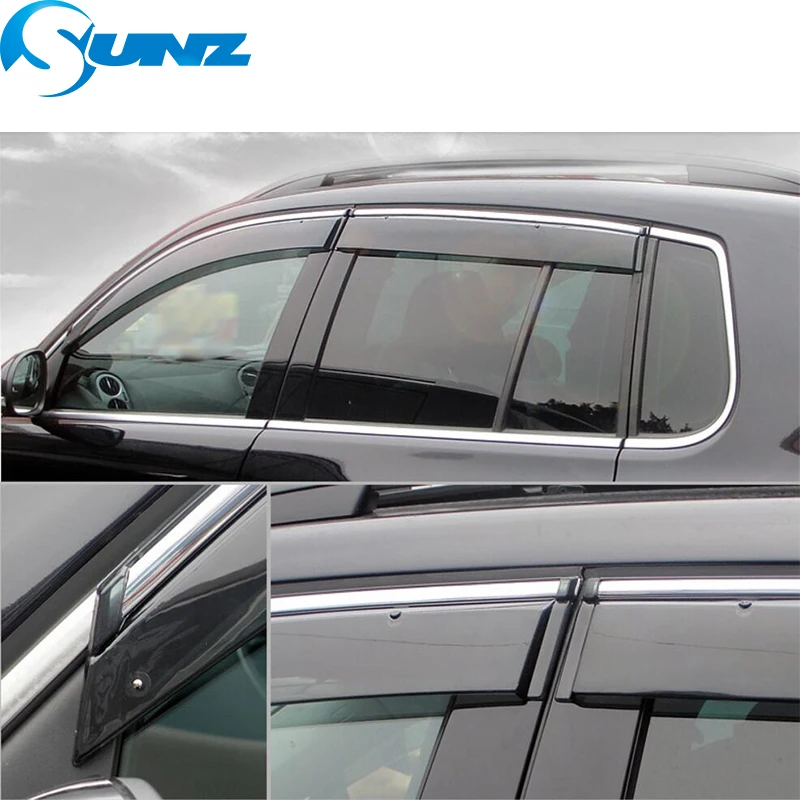 Для Volkswagen VW TIGUAN оконный козырек дефлекторы для 2010 2011 2012 2013 2014 2015 2016 аксессуары SUNZ |