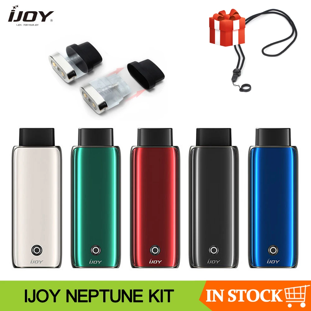 Оригинальный набор электронной сигареты IJOY Neptune Pod аккумулятор 650 мАч 1 8 мл 2 Ом