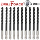 Сверла кобальтовые TiAlN M35 HSSCO, 3-6,5 мм, 10 шт., с 3 канавками, для быстрой замены из нержавеющей стали