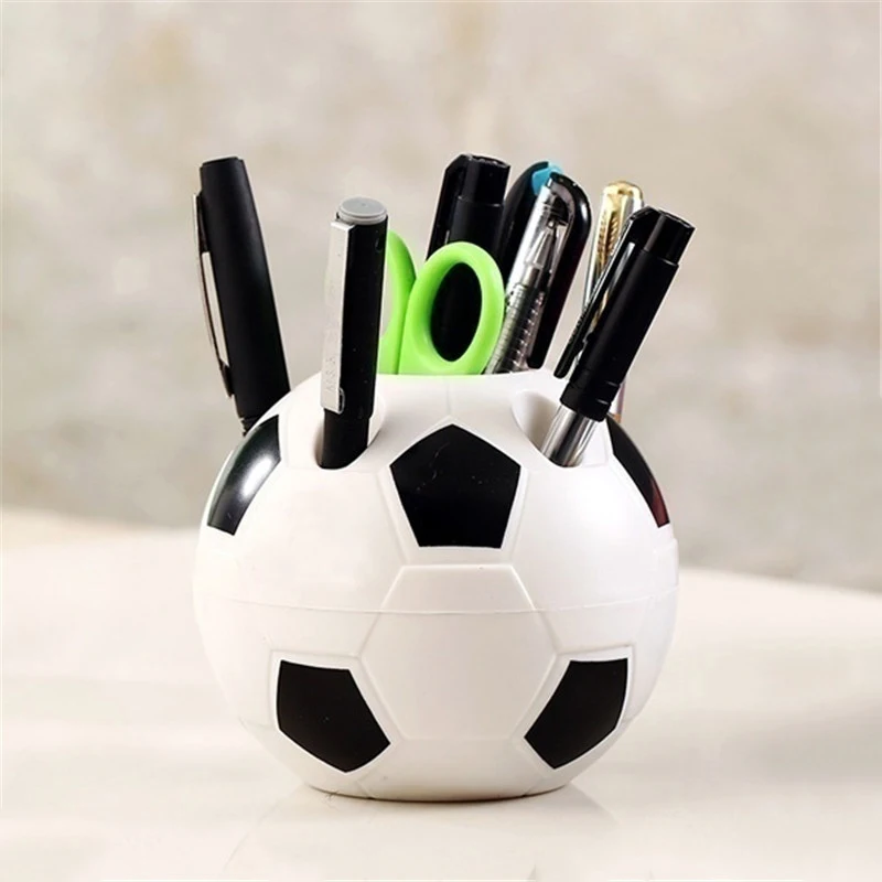 

Soccer Shape Tool Supplies Pen Pencil Holder Football Shape Toothbrush Holder Desktop Rack Table Home Decoration Student Gifts