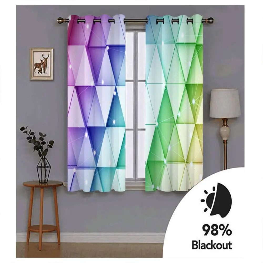 Стереоскопические занавески с геометрическим рисунком затемняющие эффектом