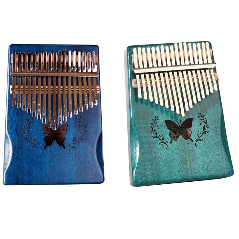 

17 Keys Kalimba Butterfly Thumb Piano Mahogany Acoustic Thumb Piano Musical Instrument