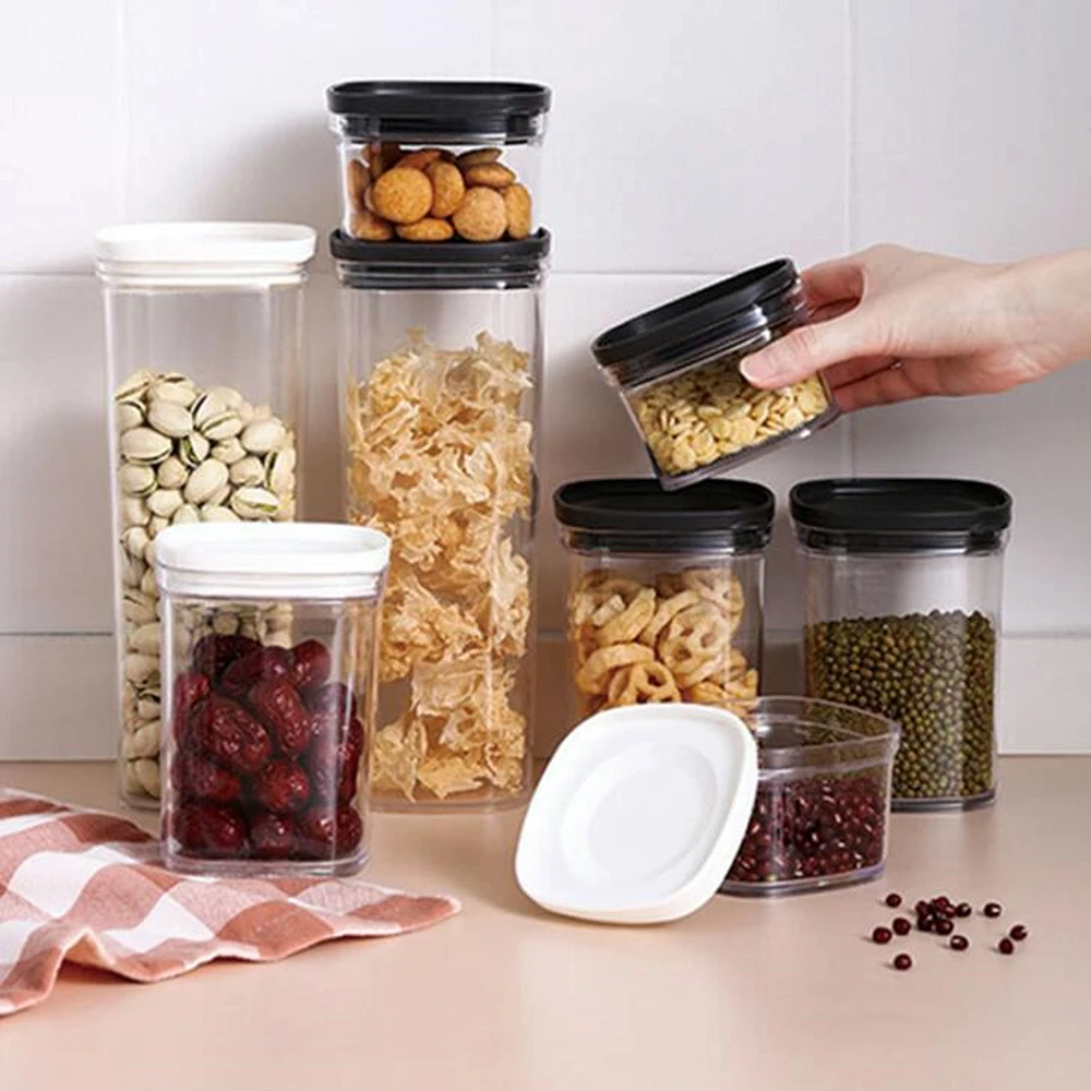 

Food Storage Container Kitchen Storage Cereal Dispenser ransparent Airtight Pantry Miscellaneous Grain Organizer