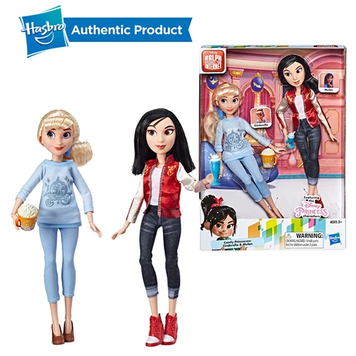 CINDERELLA AND MULAN Hasbro Дисней Принцесса Ральф ломает интернет фильм куклы Золушка Мулан куклы с удобной одеждой аксессуары - Цвет: CINDERELLA AND MULAN