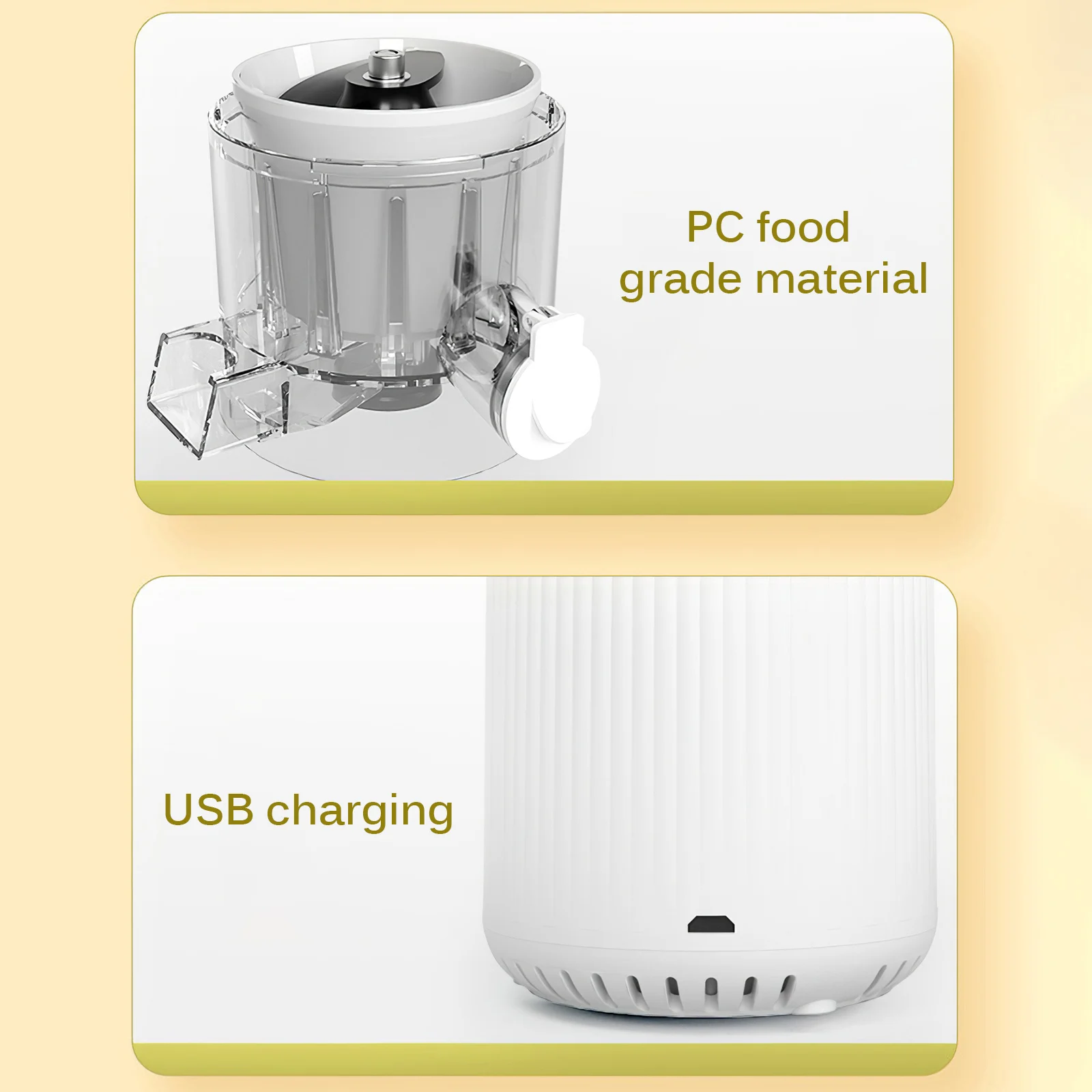 

Electric Juicer Portable Food Grade Plastic Juicer Household USB Rechargeable Juice Squeezer 60W Fruits Juice Maker