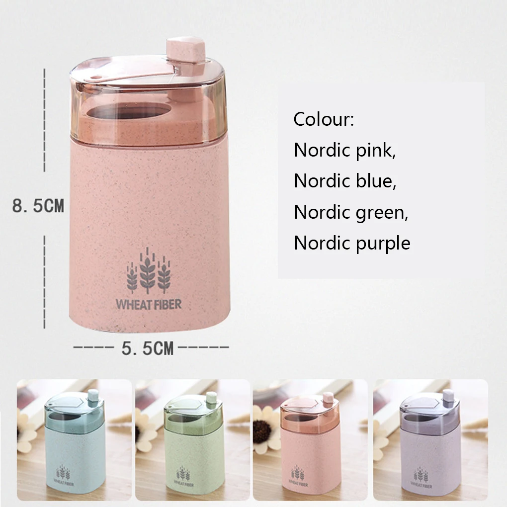 

Automatic Toothpick Holder Container Wheat Straw Household Table Toothpick Storage Box Toothpick Dispenser for Home Restaurant
