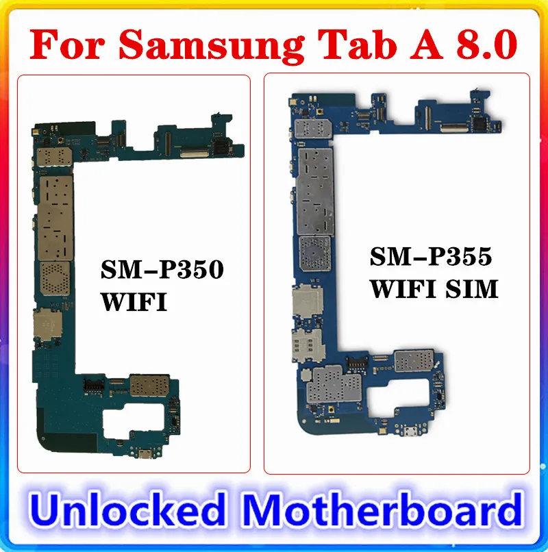 Для Samsung Galaxy Tab A 8 0 SM P350 P355 материнская плата заменить оригинальный чистый Wi Fi/SIM
