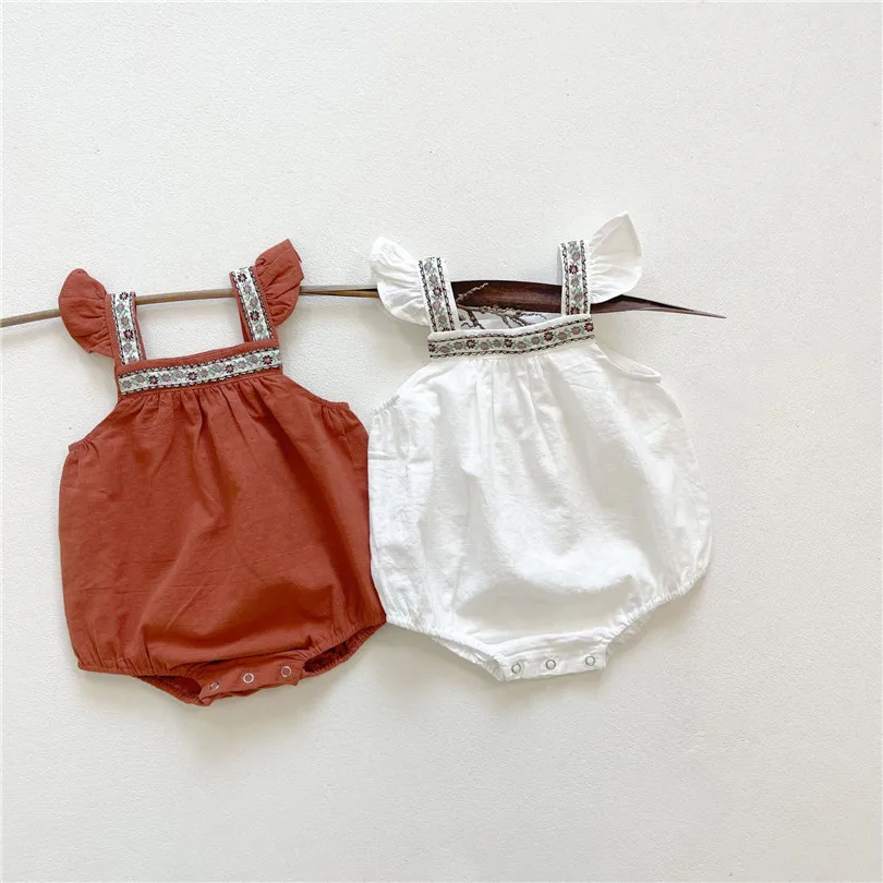 

Baby Romper Summer Newborn Baby Girls Romper Clothes Infant Baby Jumpsuit Playsuit Cotton Embroidery Toddler Romper For Girl