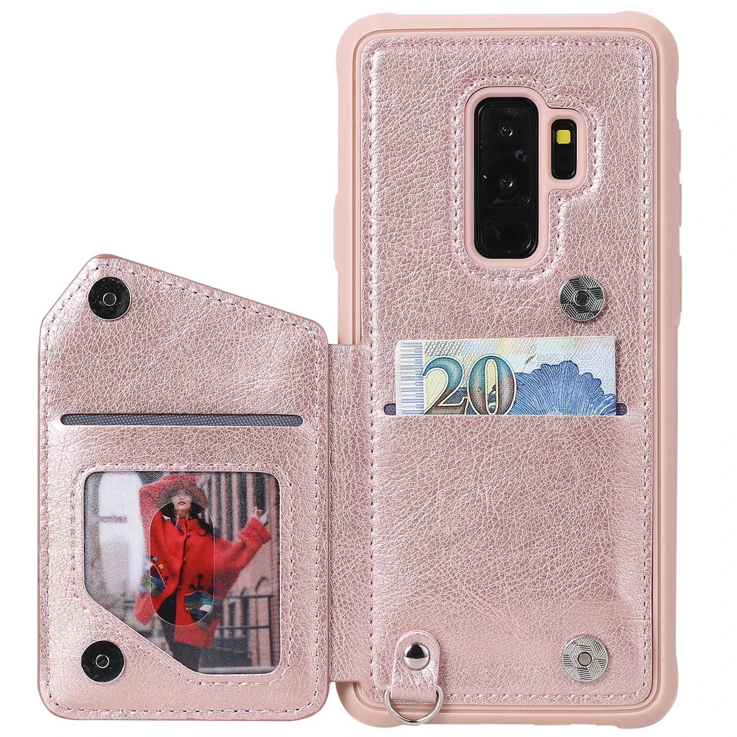 Key Chain Zipper Leather Wallet Case For Samsung Galaxy S9 Plus Note 9 Shockproof Stand Cover Safe Button Back Card Slots | Мобильные