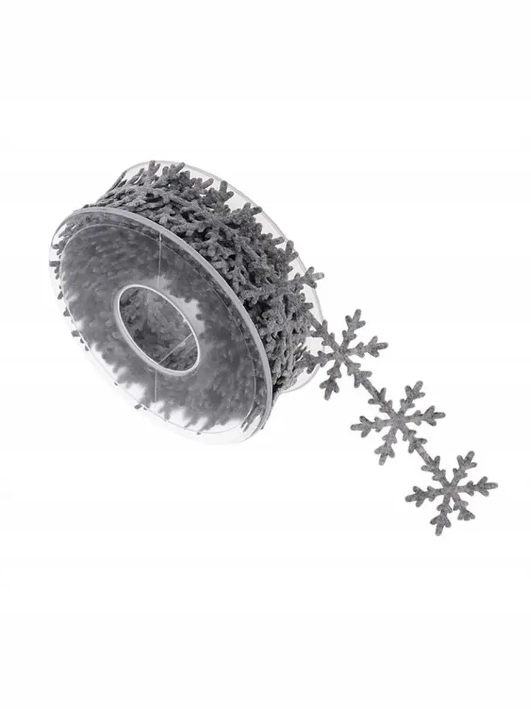 Нетканая Снежинка декоративная лента рельефная ткань Рождественский день 5