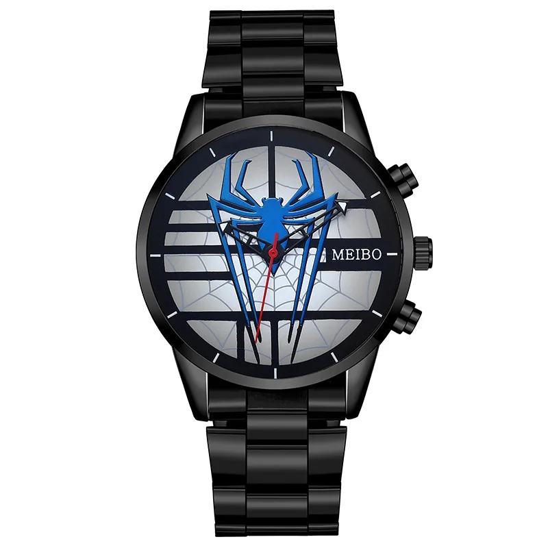 

2020New Модные кварцевые часы для мужчин из нержавеющей стали на ремешке паук Циферблат уникальный творческий Мужские часы от топ бренда, роск...