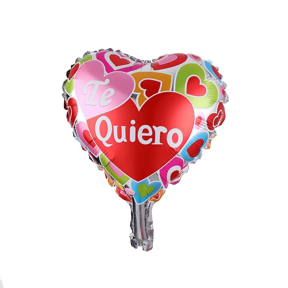 10/30 шт 10 дюймов испанский I Love You Heart TE AMO фольга Воздушные шары Свадьба День