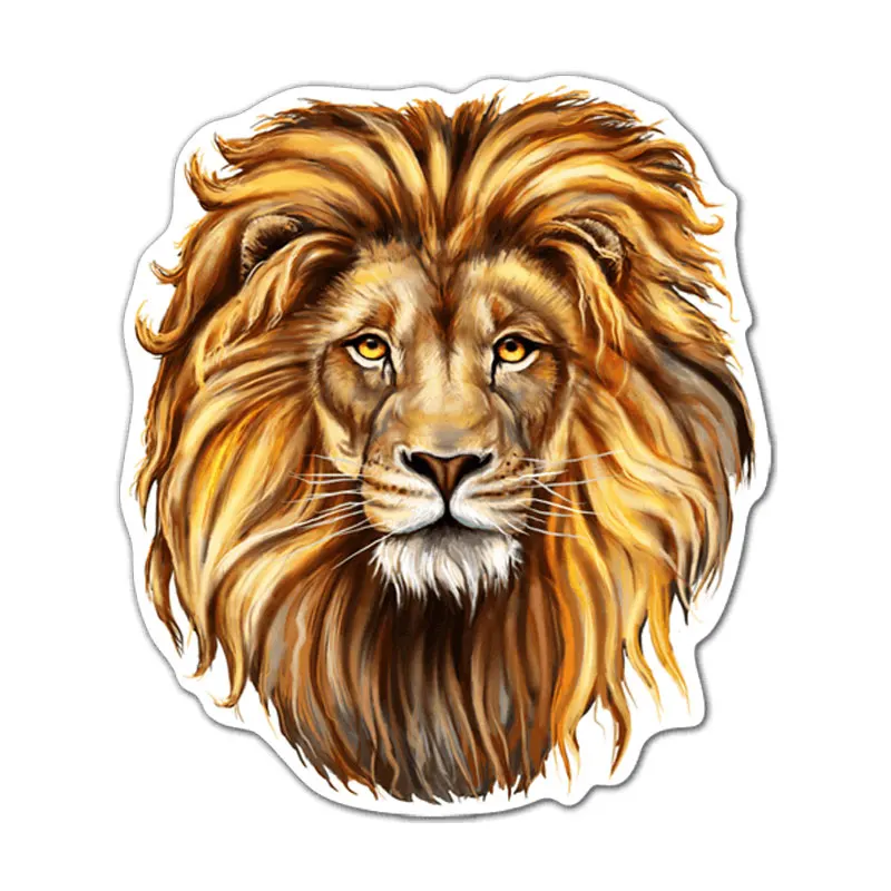 

PVC-0168# Various Sizes Self-adhesive Decal Head of A lion Car Sticker Waterproof Auto Decors on Bumper Rear Window