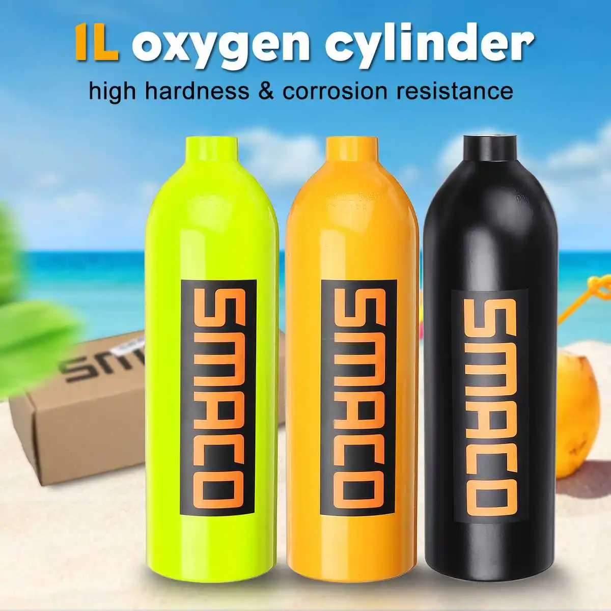 3 цвета 1000nL оборудование для дайвинга мини-цилиндр подводного плавания