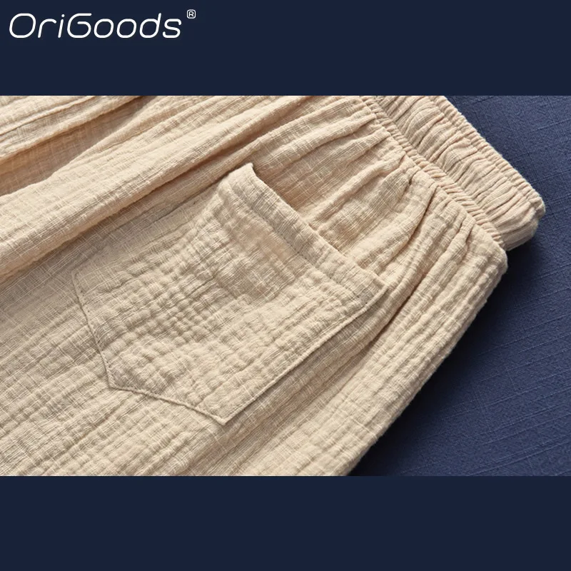 Шорты OriGoods женские с широкими штанинами хлопковые Свободные повседневные