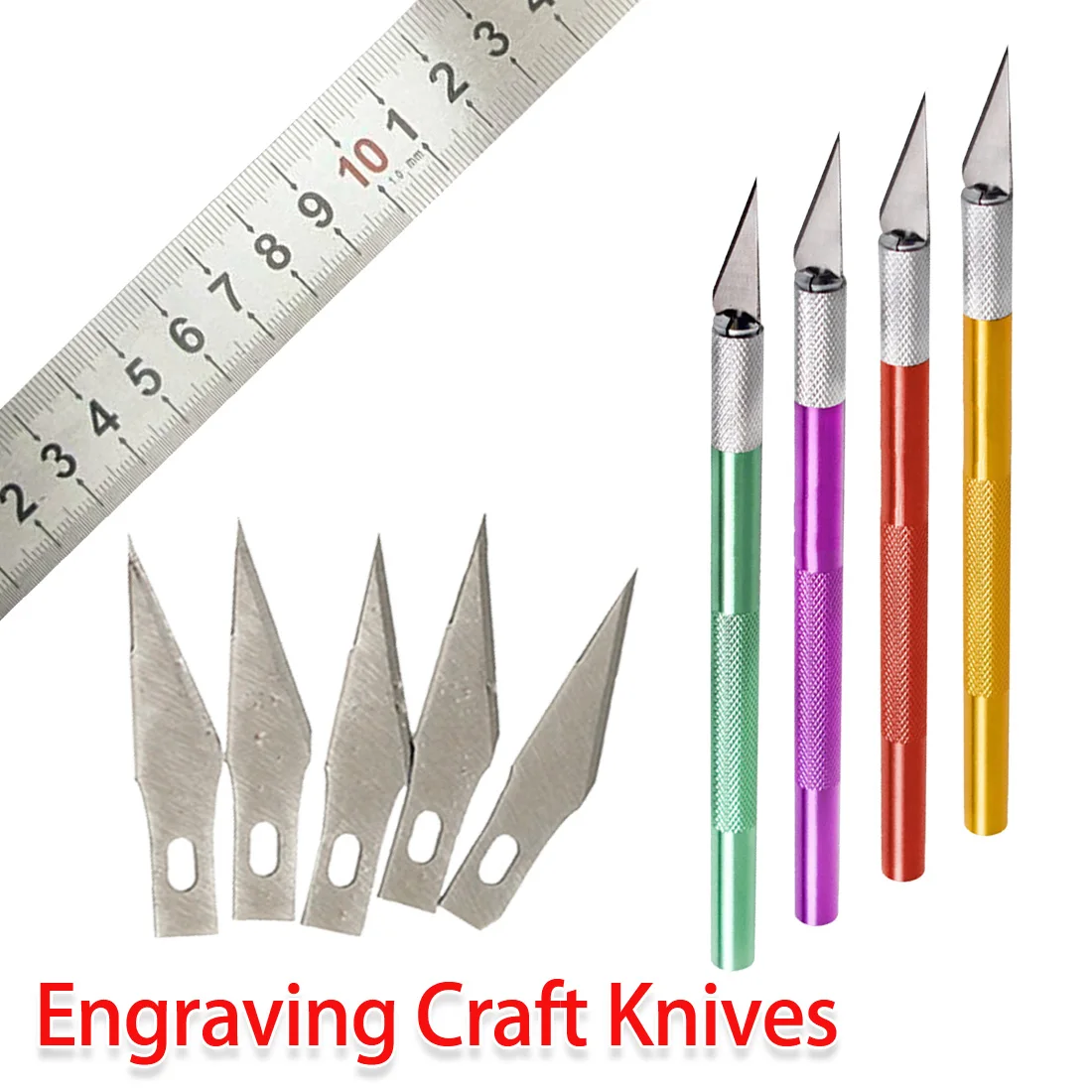 10 шт./6 предметов Non Slip металлический нож для скальпеля ящик инструментов Резак