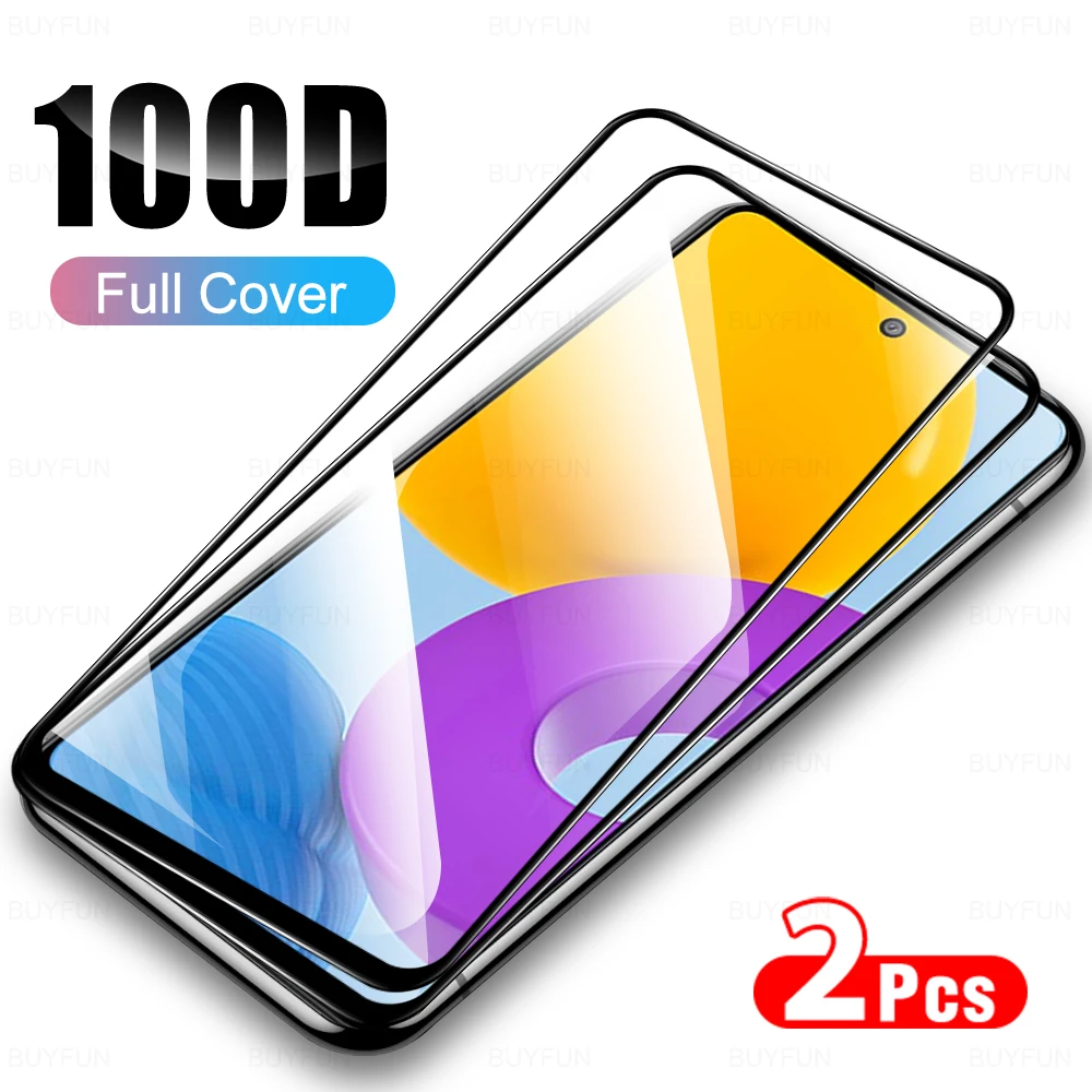 

2Pcs Full Cover Tempered Glass For Samsung Galaxy M52 5G Sansug M 52 Screen Protector HD Protective Film On For 6.7" SM-M526BR