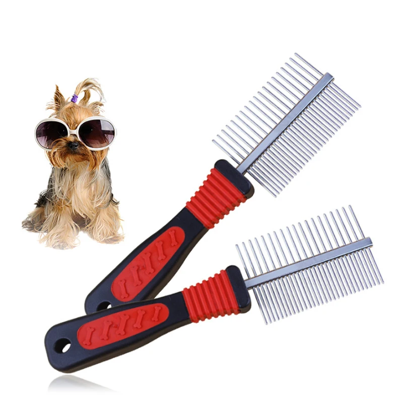 

1PC Pet Rake Comb Steel Needles Comb for Dogs Puppy Cat Hairbrush Grooming Tools Dogs Soft Accessories Cat Products