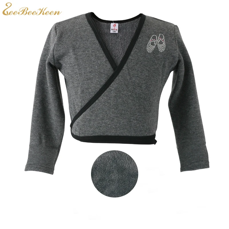 Детская осенне-зимняя Маленькая шаль детская танцевальная одежда топ с длинными