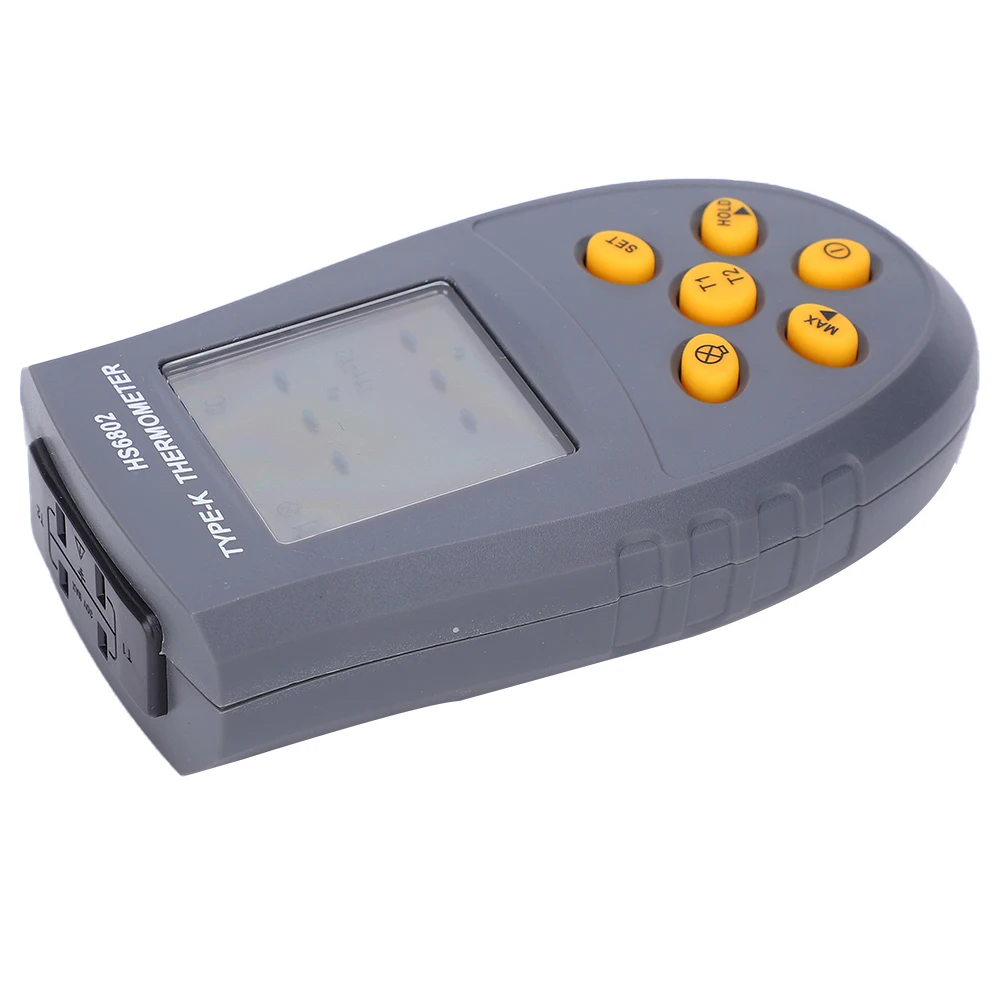 

Digital Thermometer Meter DualChannel LCD Display Temperature Measuring Equipment HS6802