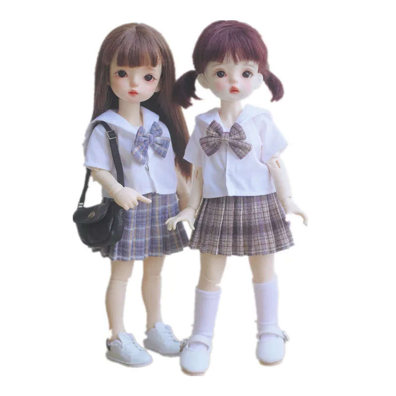 Детская Одежда BJD 1/6 очков для кукол форма JK школьная рубашка плиссированная юбка