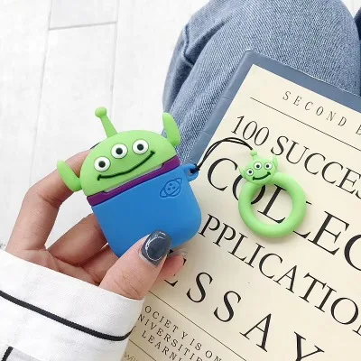 FV045 Горячая История игрушек Airpods брелок 3D Динозавр Дейзи Hudi чехол для наушников для Apple Airpods 1 2 Защитная силиконовая крышка брелок - Цвет: FV045