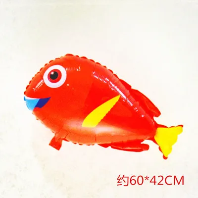 Small dolly fish red 1 шт. день рождения композиция шар КИТ ИГРУШКА рыбка Омар кокосовое дерево океан серии Русалка алюминиевый шар - Цвет: Small dolly fish red