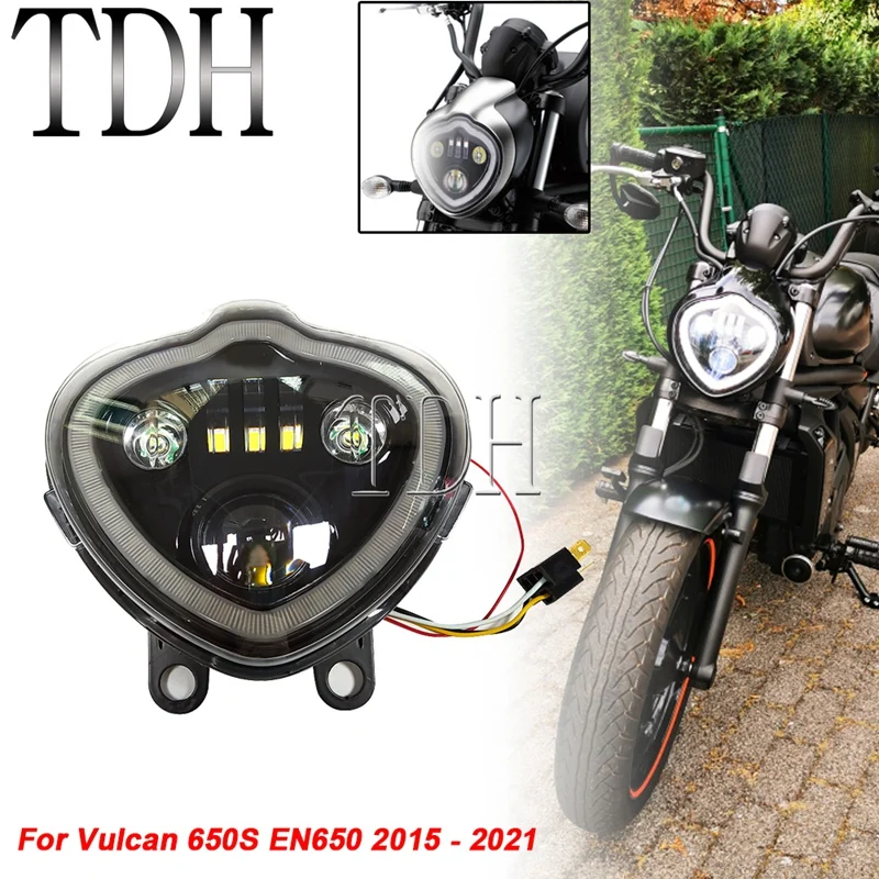 

Светодиодная фара в сборе для вулкан 650S EN650 32 Вт/60 Вт, Алюминиевая СВЕТОДИОДНАЯ Лампа DRL, дальний и ближний свет 2015-2021